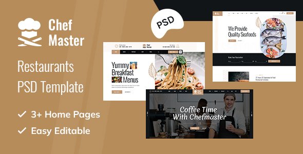 Chefmaster - Restaurant amp Coffe Shop PSD Template TFx