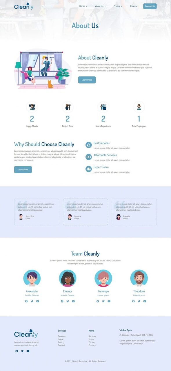 Cleanly - Cleaning Service Elementor Template Kit TFx