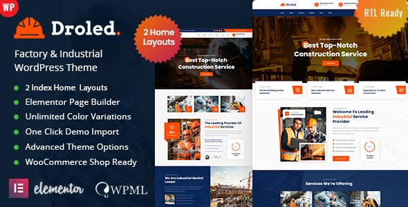Droled - Factory Industrial WordPress Theme TFx
