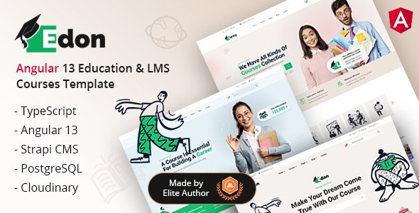 Edon - Angular 13 Education LMS amp Learning Functional Template TFx