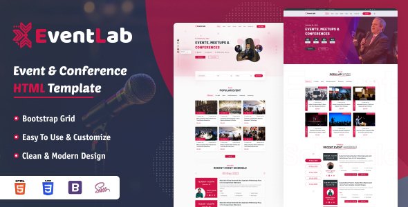 EventLab - Event amp Conference Organization HTML Template TFx