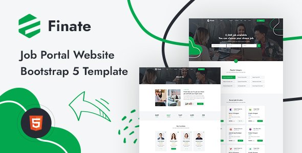 Finate - Job Portal Website Template Using Bootstrap 5 TFx