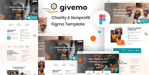 Givemo - Charity amp Nonprofit Figma Template TFx