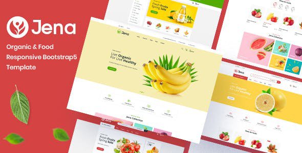 Jena - Organic Food Website Template Using Bootstrap 5 TFx