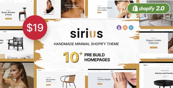 Sirius - Handmade Minimal Shopify Theme Store for Dropshipping TFx