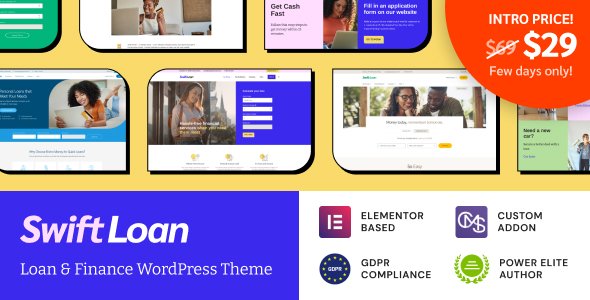 Swift Loan - Payday amp Banking Finance WordPress Theme TFx