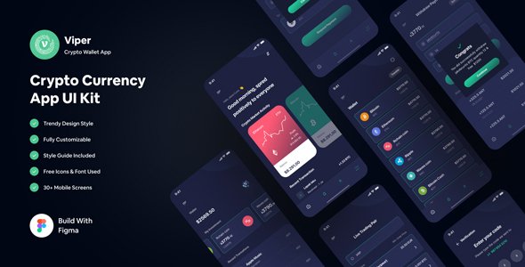 Viper - Crypto Wallet App Figma Template TFx