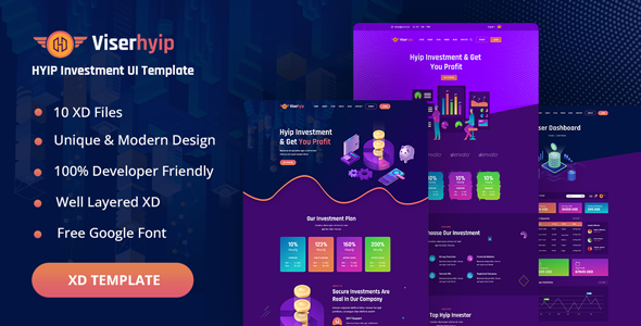 ViserHyip - Hyip Investment Business XD template TFx