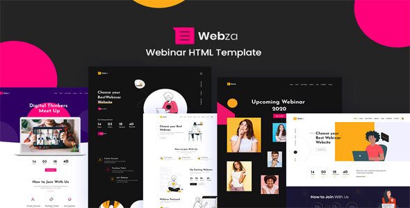 Webza - Webinar Landing Page HTML Template TFx