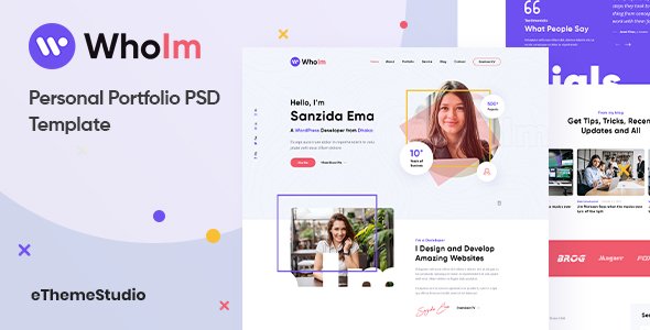 Whoim - Personal Portfolio Psd Template TFx