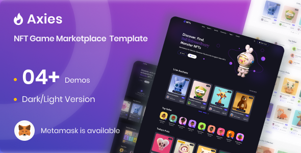 Axies - NFT Marketplace HTML Template TFx