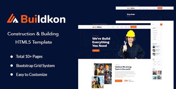 Buildkon - Construction amp Building HTML5 Template TFx
