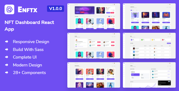 Enftx - NFT Admin Dashboard TFx SiteTemplates