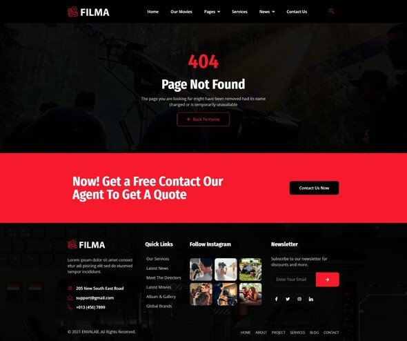 Filma - Film Maker amp Movie Streaming Services Elementor Template Kit TFx