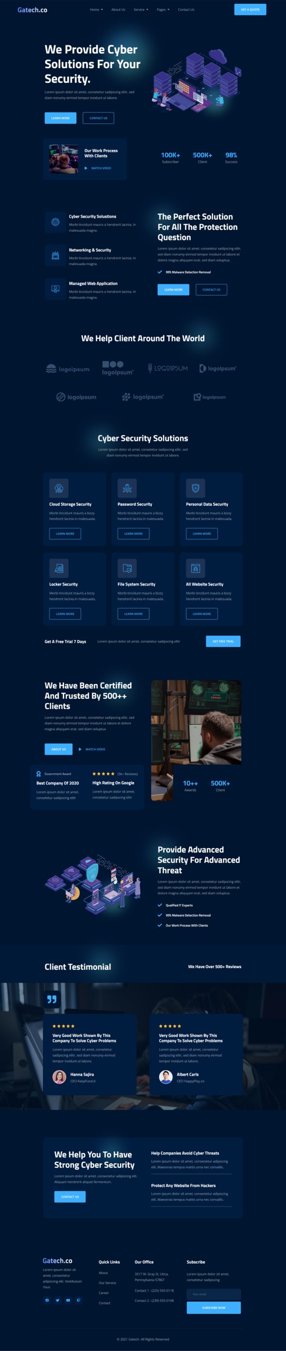 Gatech  Cyber Security amp IT Management Elementor Template Kit TFx