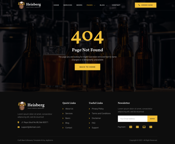 Heisberg - Craft Beer amp Brewery Elementor Template Kit TFx