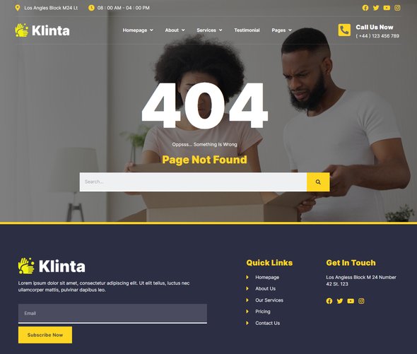 Klinta - Cleaning Services Elementor Template Kit TFx