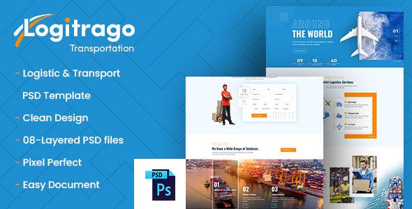 Logitrago - Transport amp Logistics PSD Template TFx