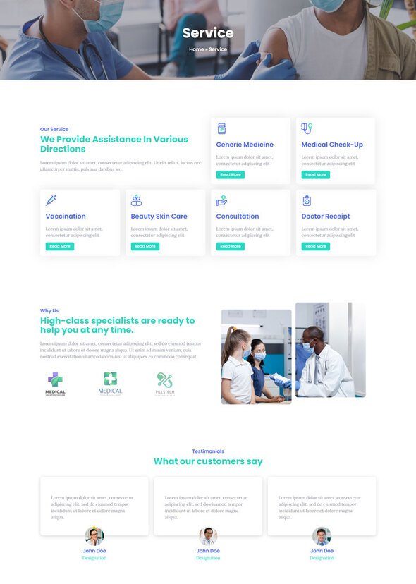 Medih - Pharmacy amp Medical Elementor Template Kit TFx