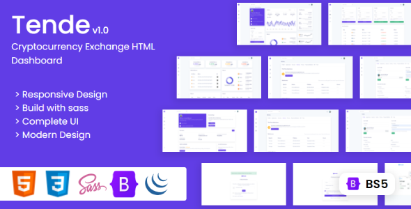 Tende - Cryptocurrency Exchange Dashboard TFx
