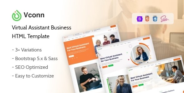 Vconn - Virtual Assistant Services HTML Template TFx