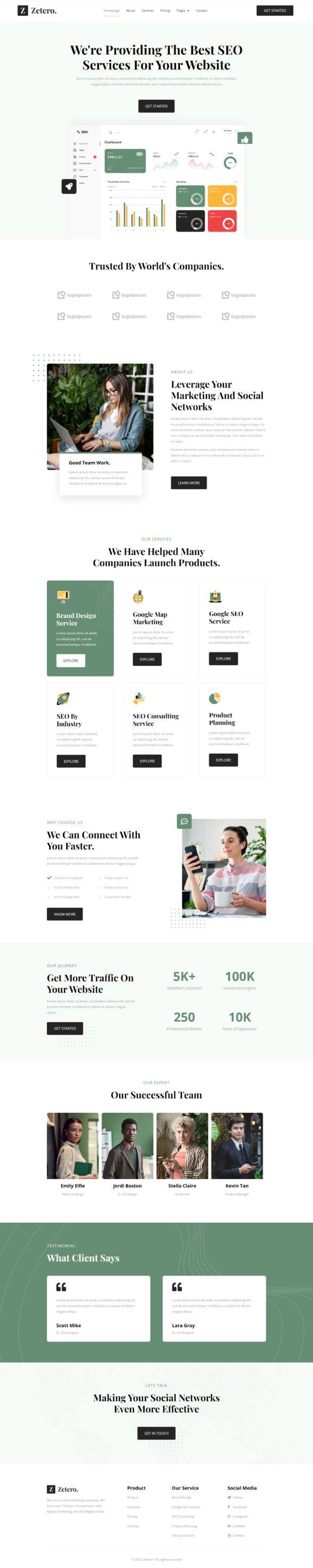 Zetero  SEO amp Digital Agency Elementor Template Kit TFx
