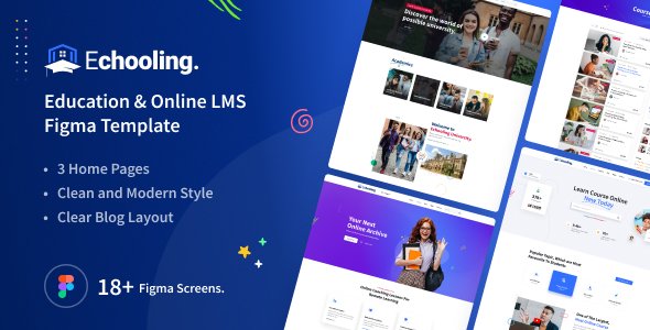 Echooling - Education amp Online LMS Figma Template TFx