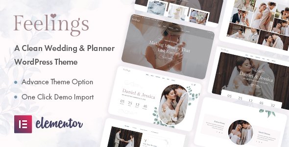 Feelings - Wedding amp Planner WordPress Theme TFx