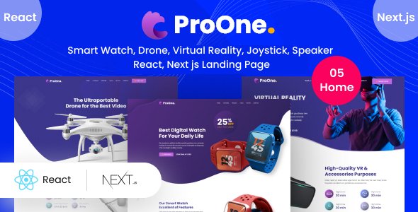 ProOne - Product Landing React Next JS Template TFx