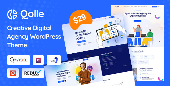 Qolle - Creative Digital Agency WordPress Theme TFx