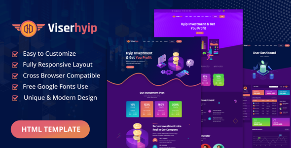 ViserHyip - Hyip Investment Business HTML Template TFx