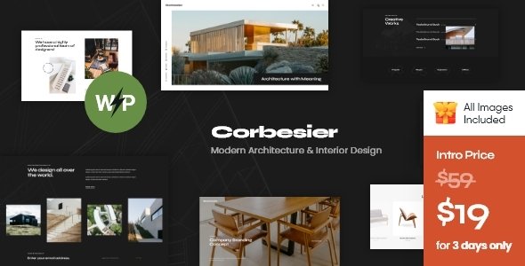 Corbesier - Modern Architecture amp Interior Design WordPress Theme TFx