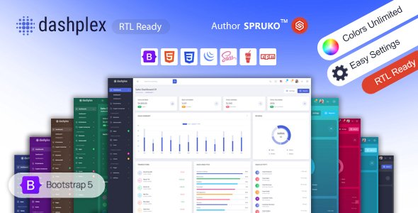 Dashplex - Bootstrap Admin amp Dashboard HTML Template TFx