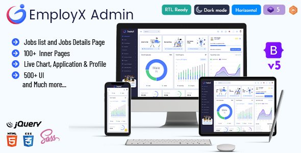 EmployX - Career Admin DashboardTemplate HTML TFx