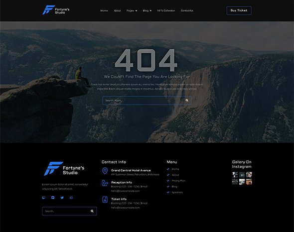 Fortynes - NFTs Conference Elementor Pro Full Site Template TFx