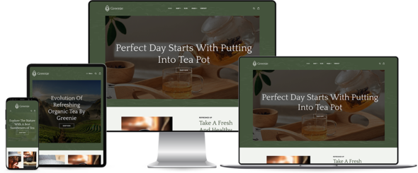 Greenie - Organic Tea amp Coffee Store Shopify Theme TFx