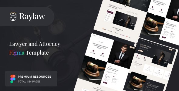 Raylaw - Attorney amp Lawyer Figma Template TFx