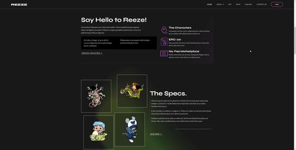 Reeze - NFT Portfolio Elementor Template Kit TFx