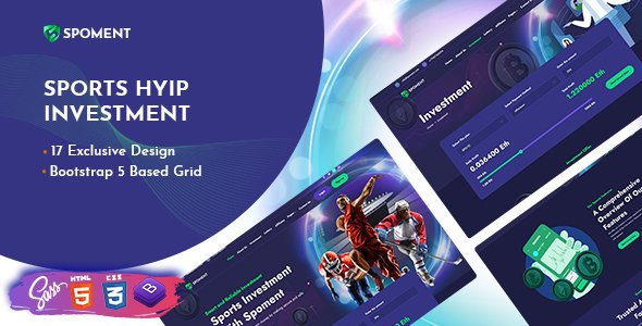 Spoment - Sports Hyip Investment HTML Template TFx