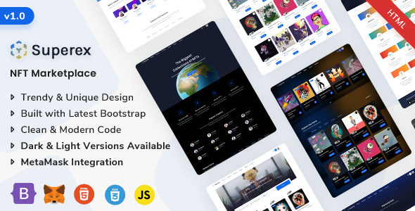 Superex - NFT Marketplace TFx SiteTemplates