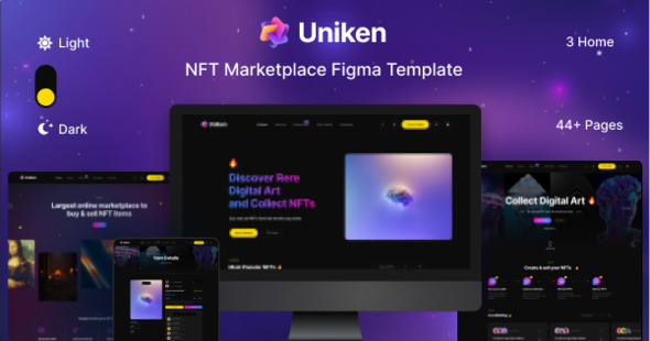 Uniken - NFT Marketplace Figma Template TFx