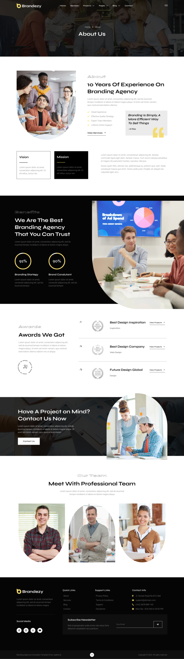 Brandezy  Branding Agency amp Creative Studio Elementor Template Kit TFx