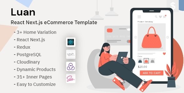 Luan - React Next eCommerce Template  Admin Panel TFx