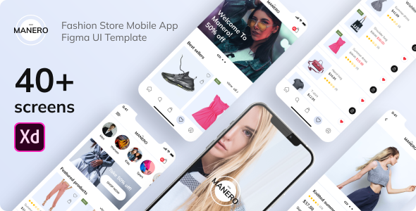 Manero - Fashion App XD UI Template TFx