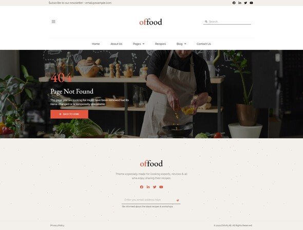 Offood - Recipe amp Food Blog Elementor Template Kit TFx