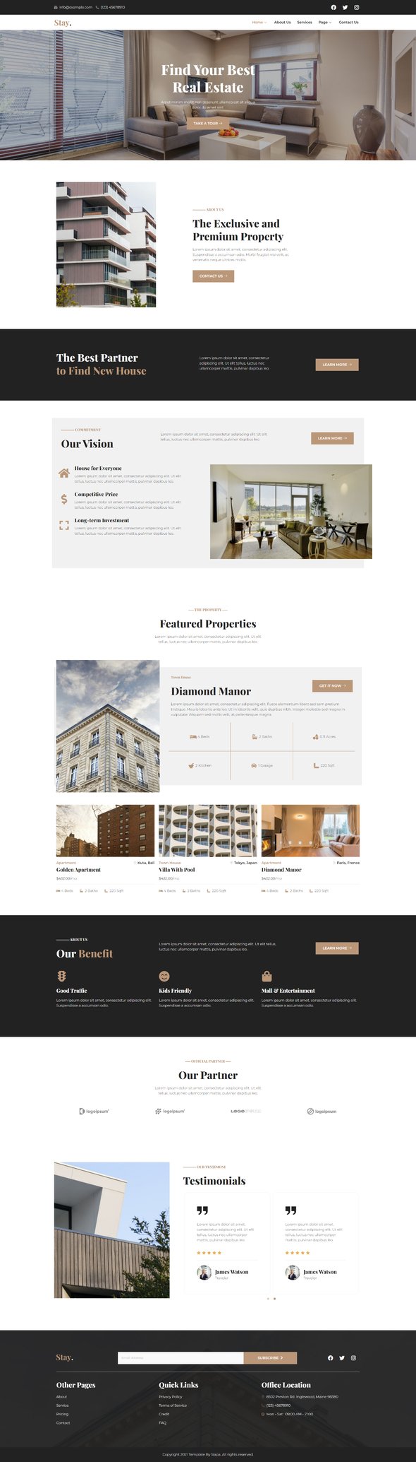 Stay - Real Estate Elementor Template Kit TFx