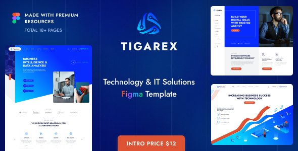 Tigarex - Technology amp IT Solutions Figma Template TFx