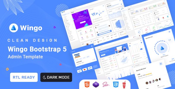 Wingo - Bootstrap 5 HTML Admin amp Dashboard Template TFx