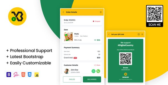 Bendor - Supermarket Vendor HTML Mobile Template TFx