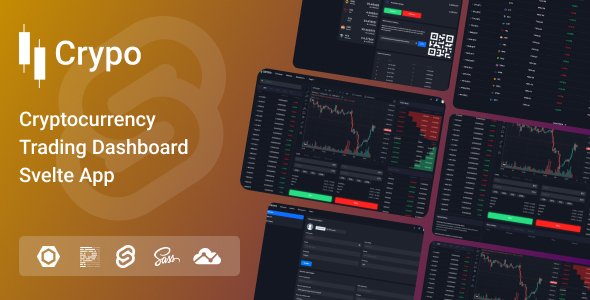 Crypo - Cryptocurrency Trading Dashboard Svelte App TFx
